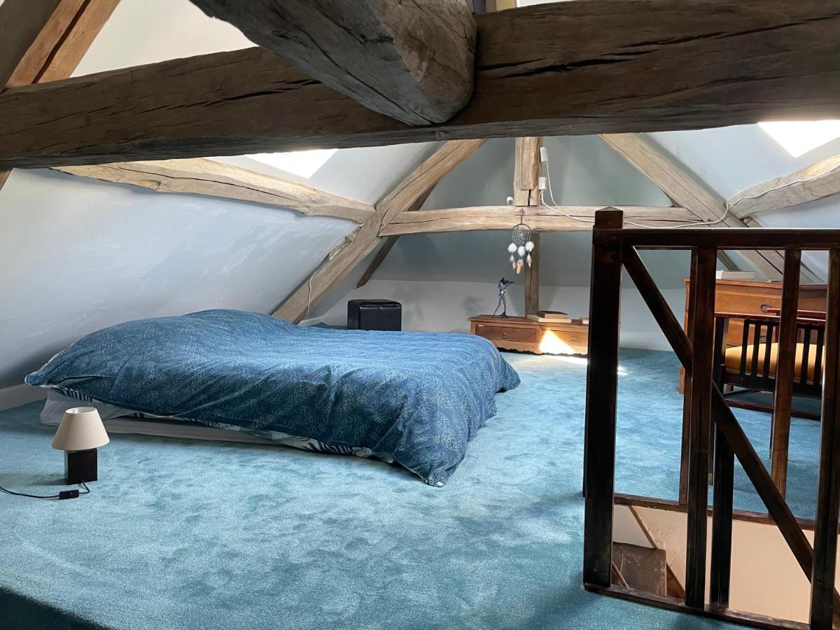jolie maison de campagne avec piscine intérieur chauffée Fontaine-la-Gaillarde Esterno foto