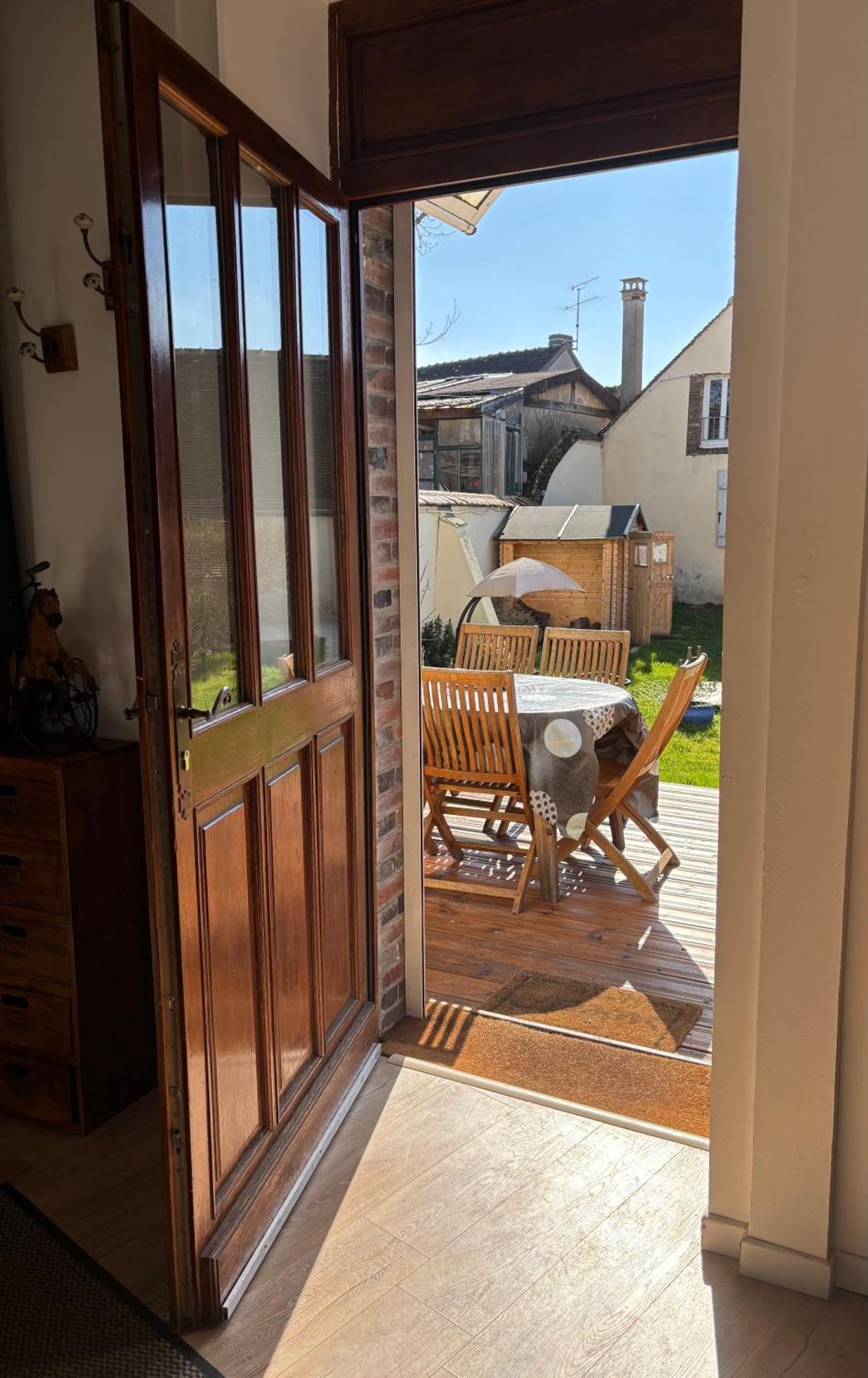 jolie maison de campagne avec piscine intérieur chauffée Fontaine-la-Gaillarde Esterno foto